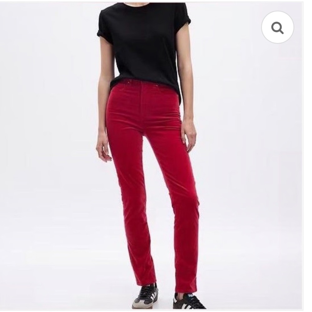 BNWT GAP High Rise Velvet Vintage Slim Pants